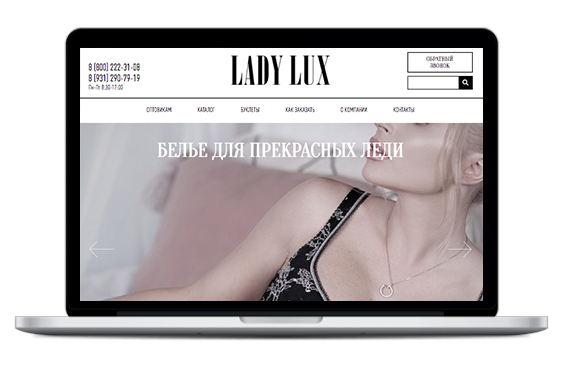 Создание и продвижение сайта производства женского нижнего белья «Lady Lux»