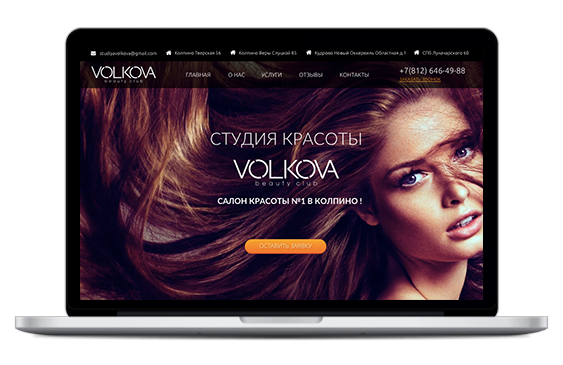 Продвижение сайта сети студий красоты «VOLKOVA beauty club»